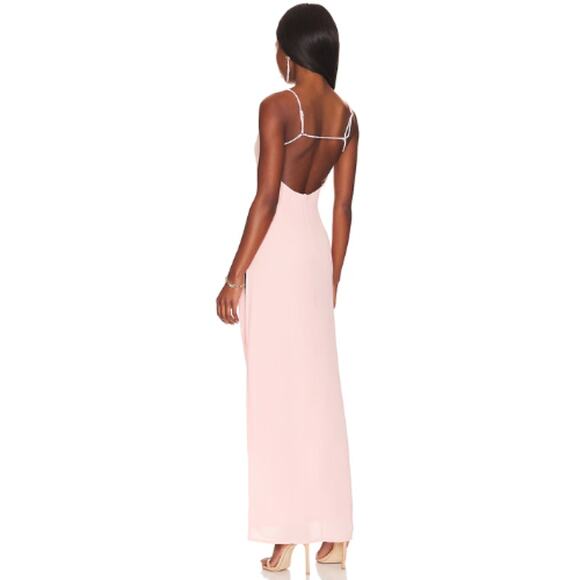 MORE TO COME Catalina Wrap Maxi Dress in Blush NWT Size XXS - Picture 3 of 3